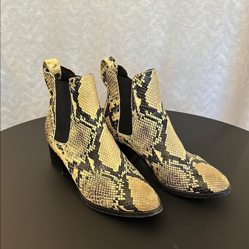 Rag & Bone Snake Print Ankle Boots